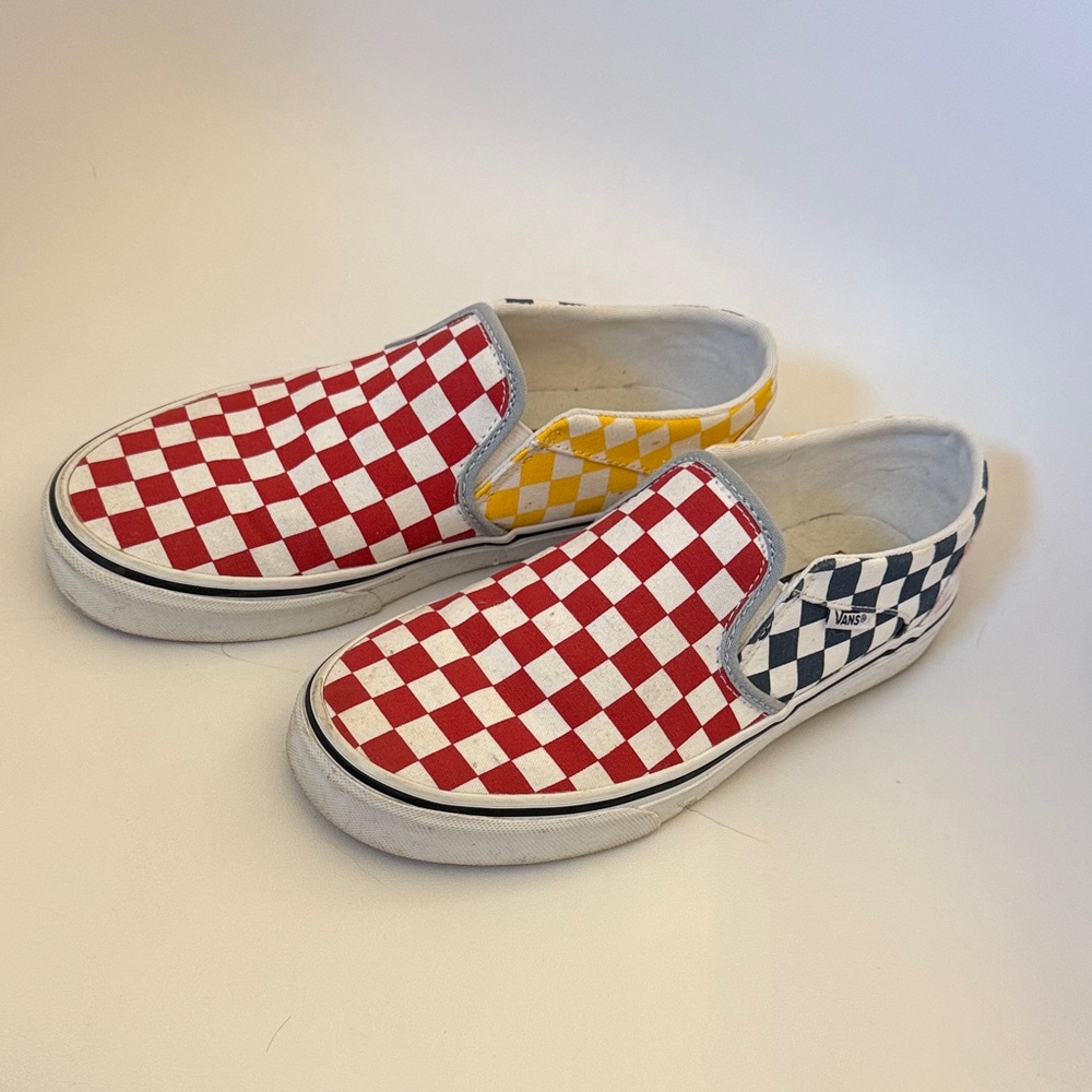 Vans Multicolor Checkerboard Slip-On Sneakers